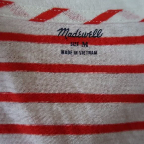 MADEWELL Theresa Striped V-neck T-shirt - Picture 8 of 8